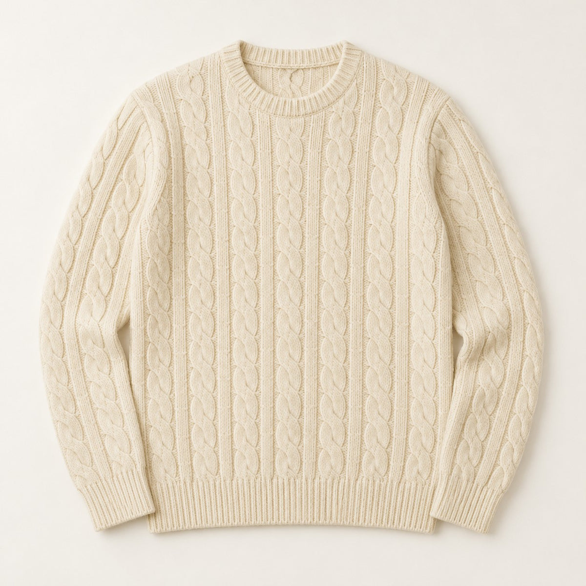 Cable-Knit Wool Sweater